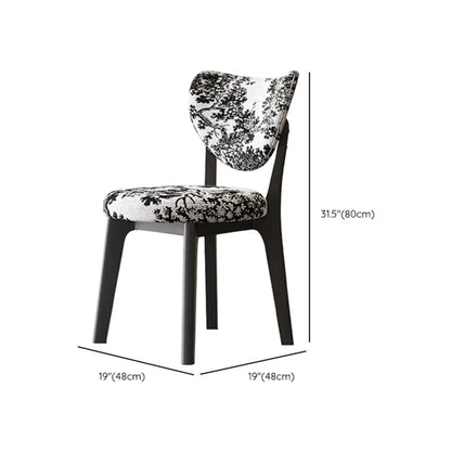 Chaise de salle à manger sans accoudoirs moderne en similicuir à dossier haut