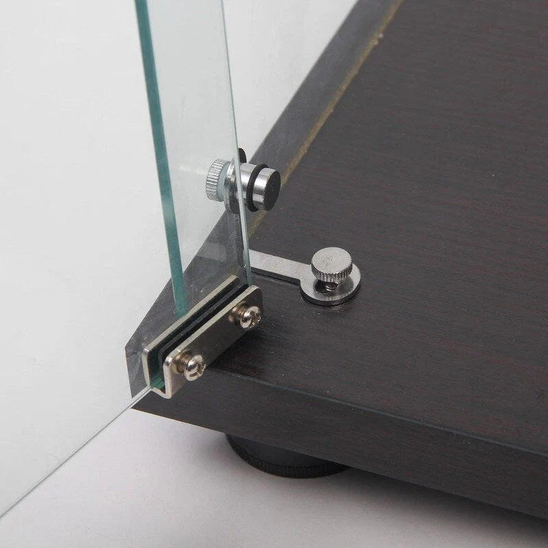 Vitrine en verre à double porte avec 5 étagères