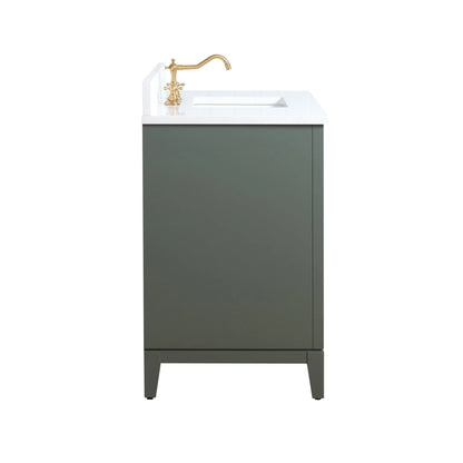 Meuble-lavabo Vanity Art avec évier en céramique et dessus en marbre reconstitué