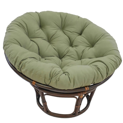 Fauteuil Papasan en rotin Bali 42 po avec coussin en sergé