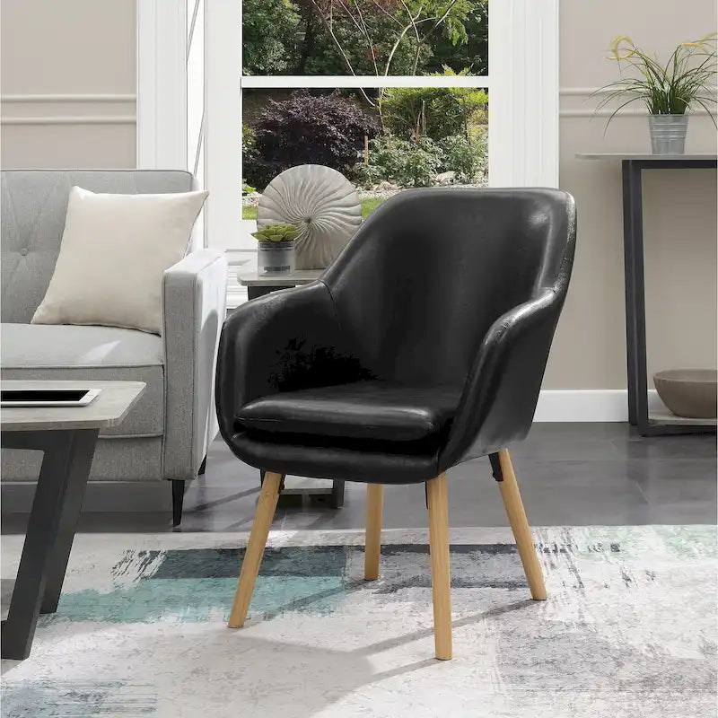 Fauteuil d'appoint rembourré à oreilles Charlotte « Take a Seat » de Convenience Concepts