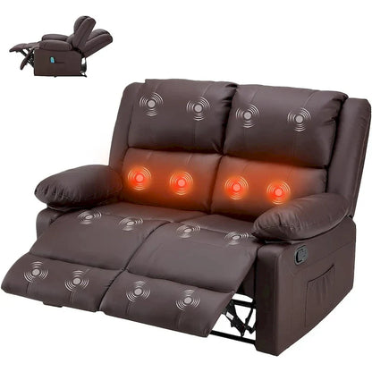 Causeuse inclinable 2 places AECOJOY avec fonction de chaleur et de massage