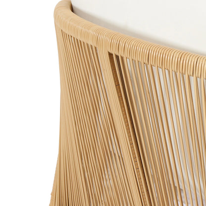 Ensemble de fauteuils de club en bois d'acacia et osier Jabe Outdoor de Christopher Knight Home