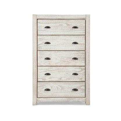 Commode 5 tiroirs en bois massif Montauk Grain Wood Furniture