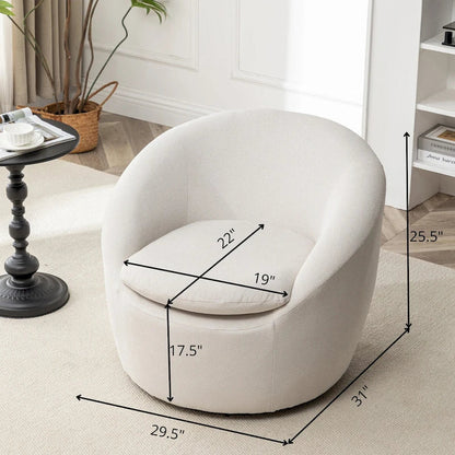 Fauteuil pivotant - Rotation à 360° - Tissu bouclette